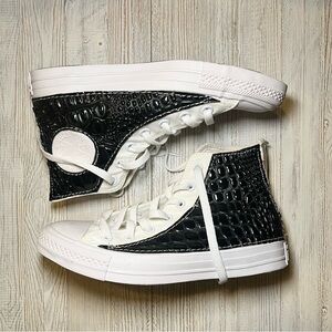 Black and White High-Top Sneakers